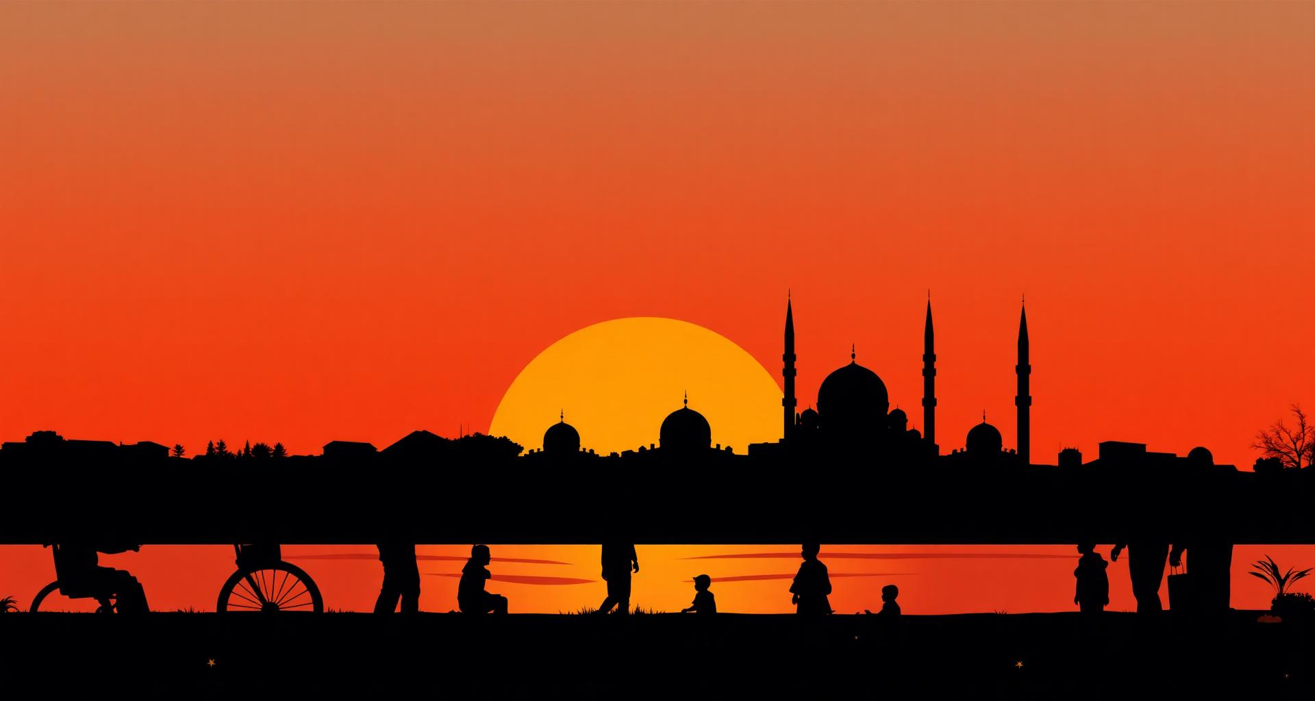 Sunset community silhouette